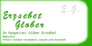 erzsebet glober business card